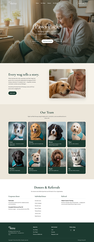 Web Design by Amer Flihan (RBD) for PawsPack | Design: #37559739