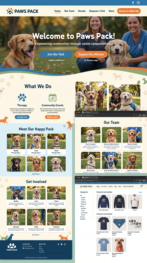 Web Design by Zoe Designs for PawsPack | Design: #37565418
