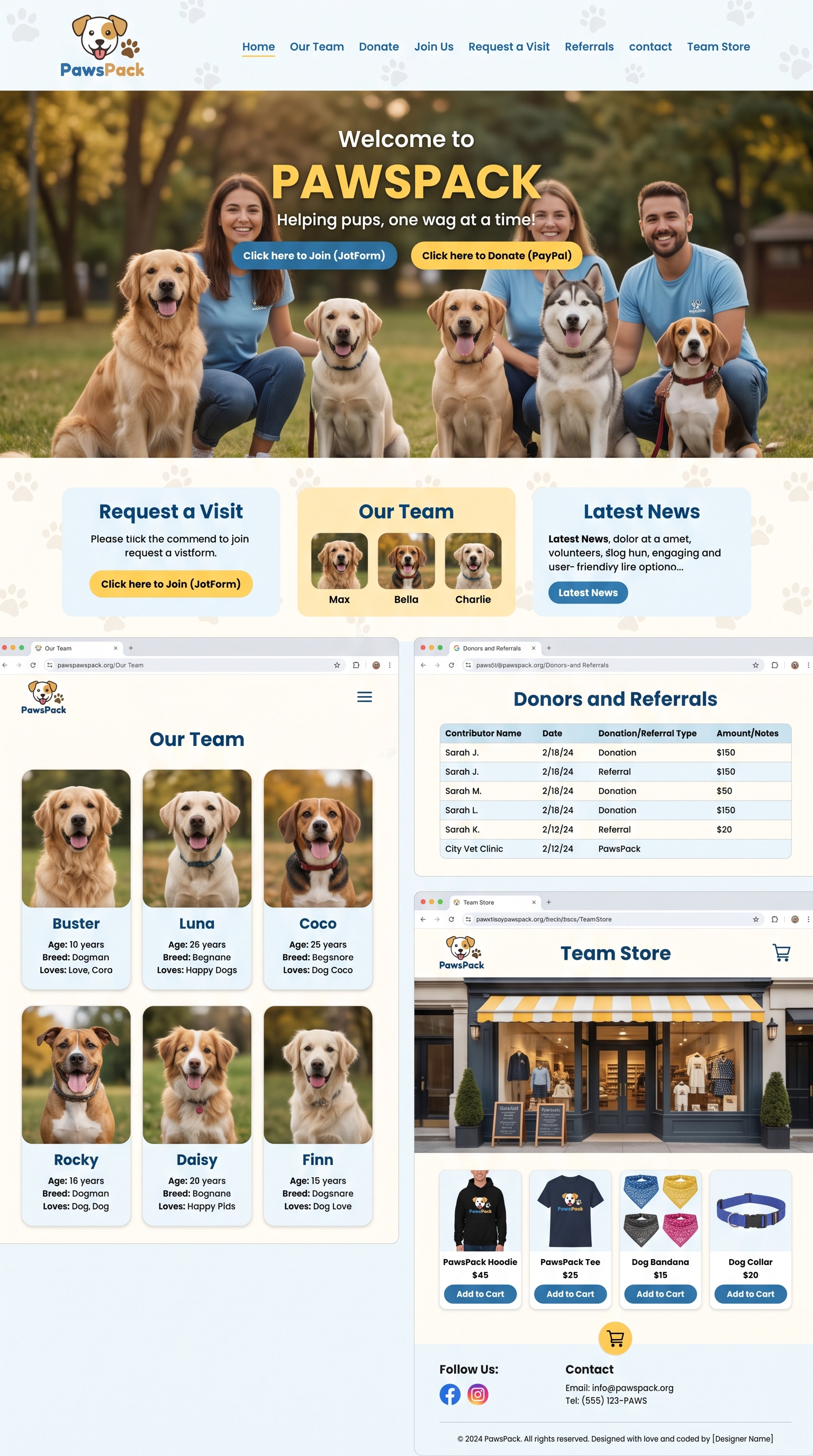 Web Design par Zoe Designs pour PawsPack | Design #37565419