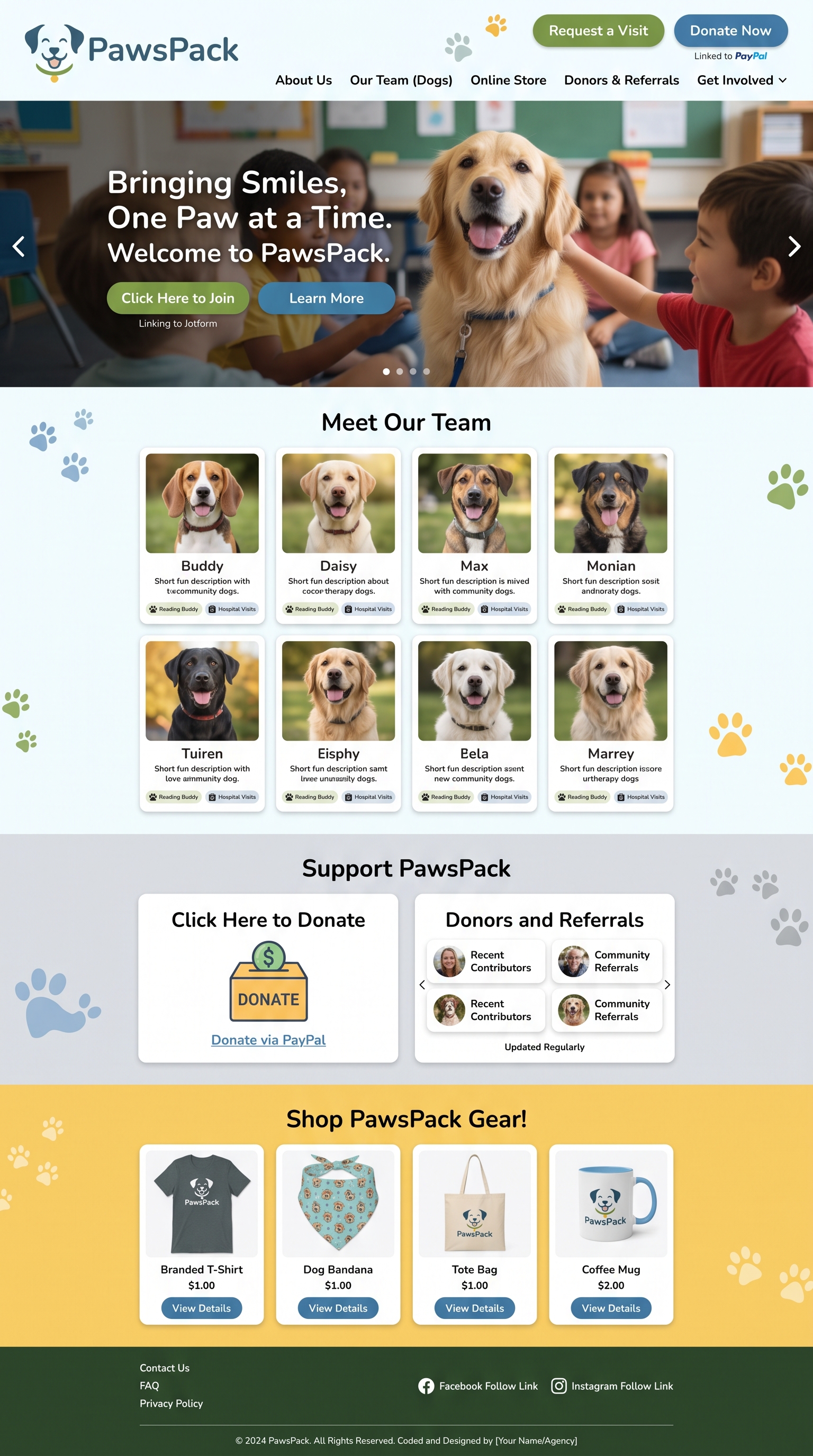 Web Design par Zoe Designs pour PawsPack | Design #37565420