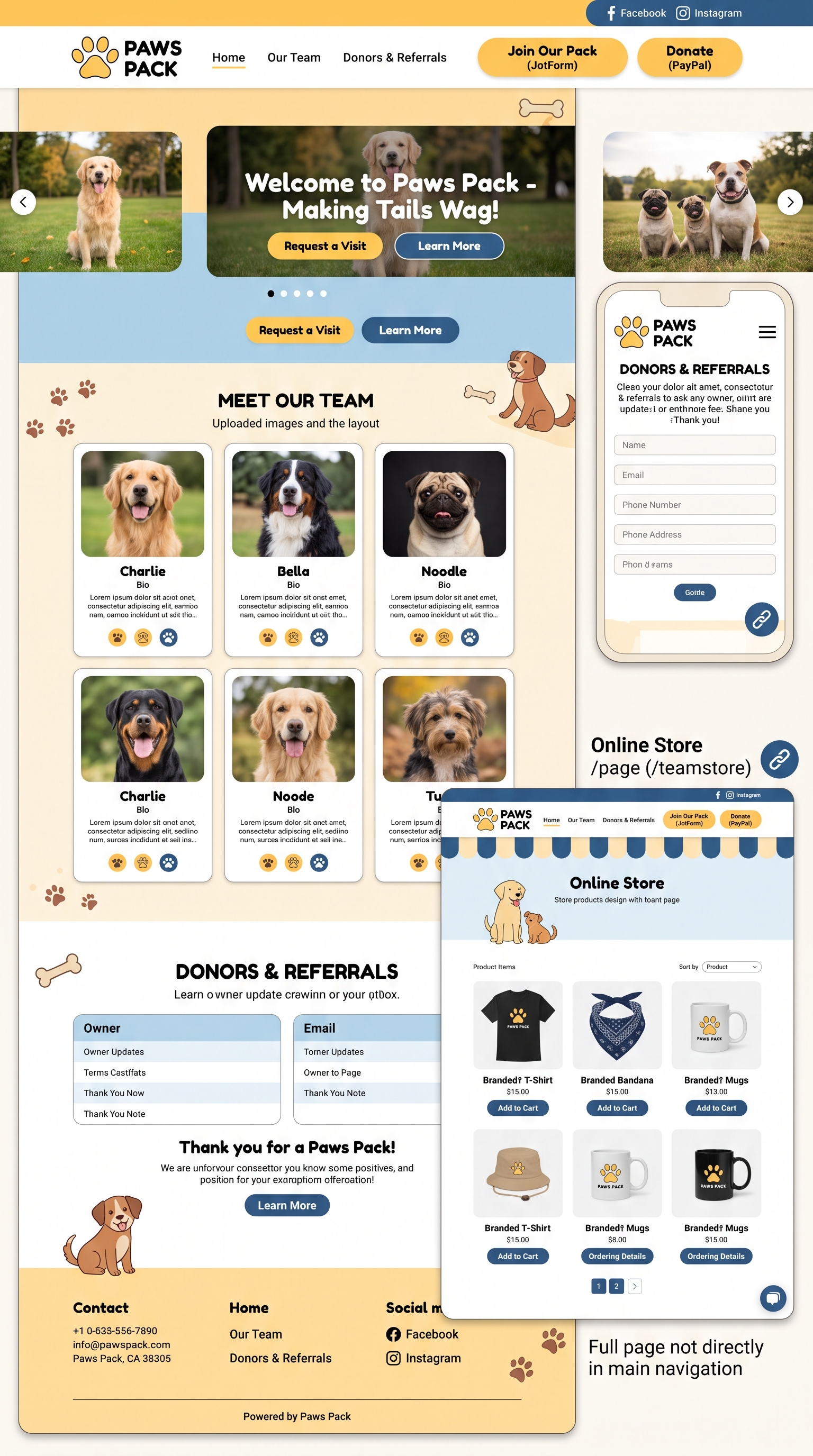 Web Design par Zoe Designs pour PawsPack | Design #37565421