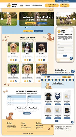 Web Design by Zoe Designs for PawsPack | Design: #37565421