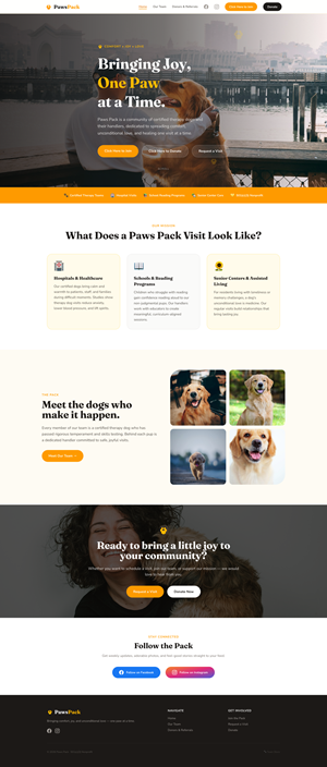 Web Design by Kabir Kidwai for PawsPack | Design: #37564586