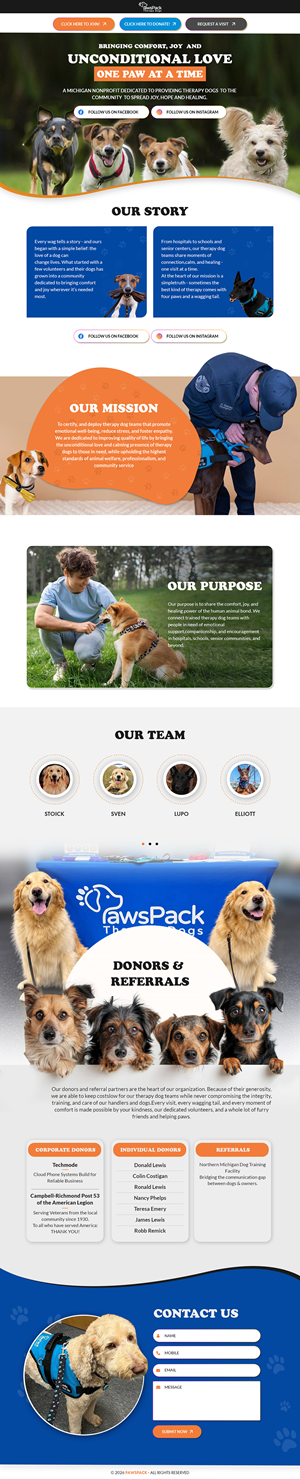 Web Design by sai.designer87 for PawsPack | Design #37562358