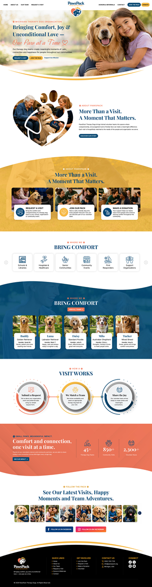 Web Design by Titan Solbiz for PawsPack | Design: #37569052