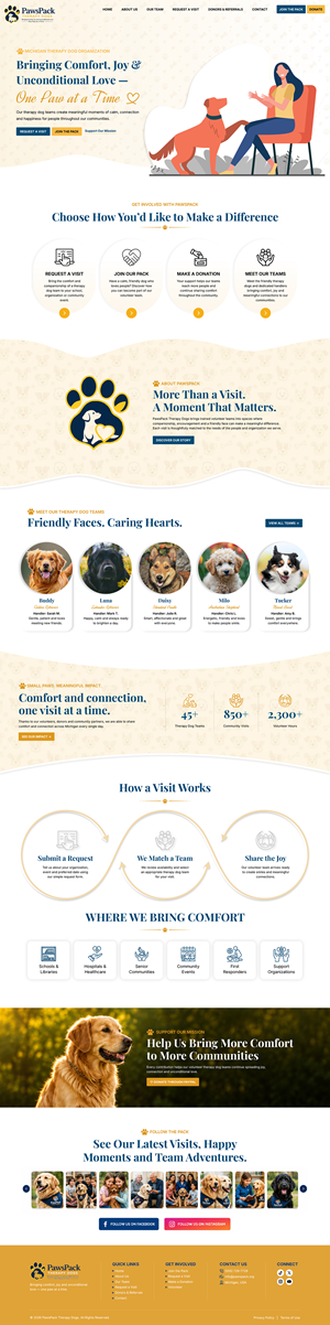 Web Design by Titan Solbiz for PawsPack | Design: #37572336