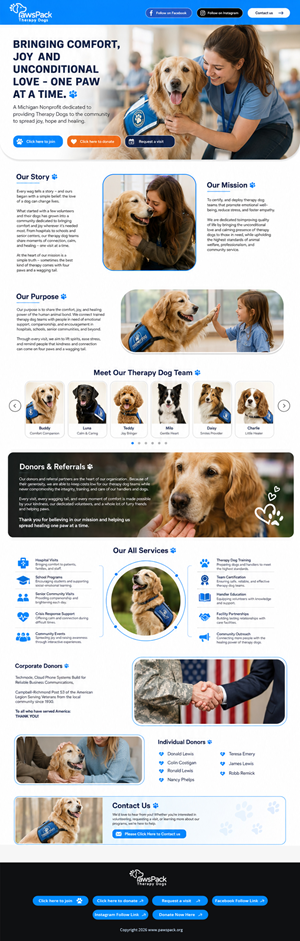 Web Design by partha 4 for PawsPack | Design: #37577502