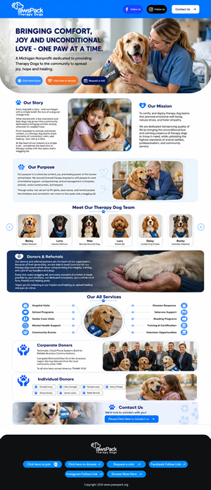 Web Design by partha 4 for PawsPack | Design: #37577503