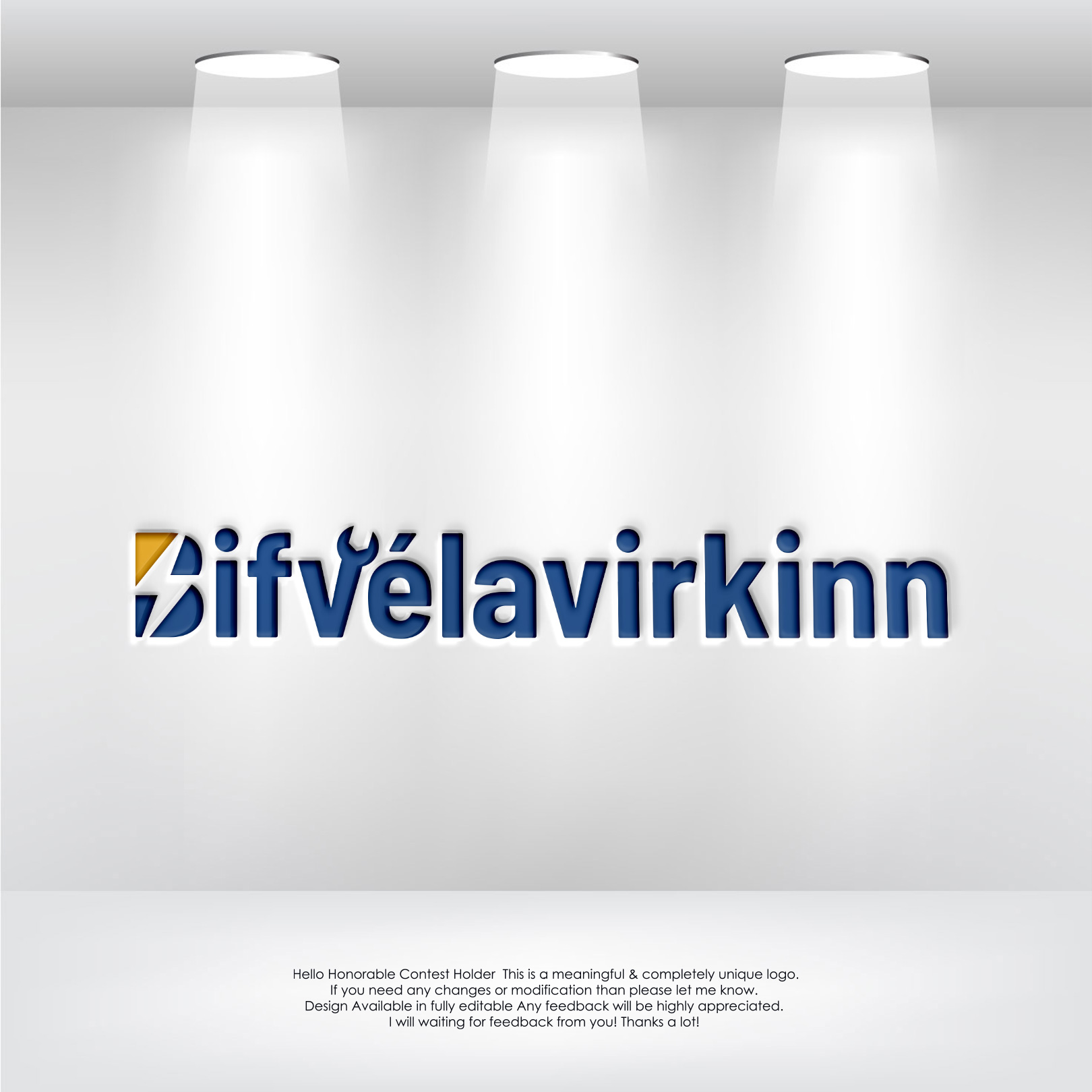 Logo Design by LogoEon for Bifvélavirkinn ehf | Design #37567719