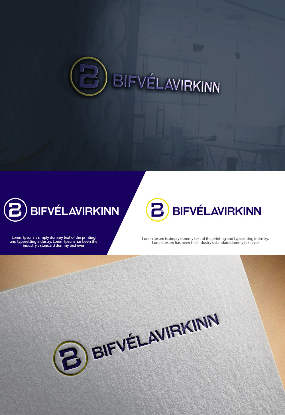 Logo Design by Syed   Hassan for Bifvélavirkinn ehf | Design #37568787