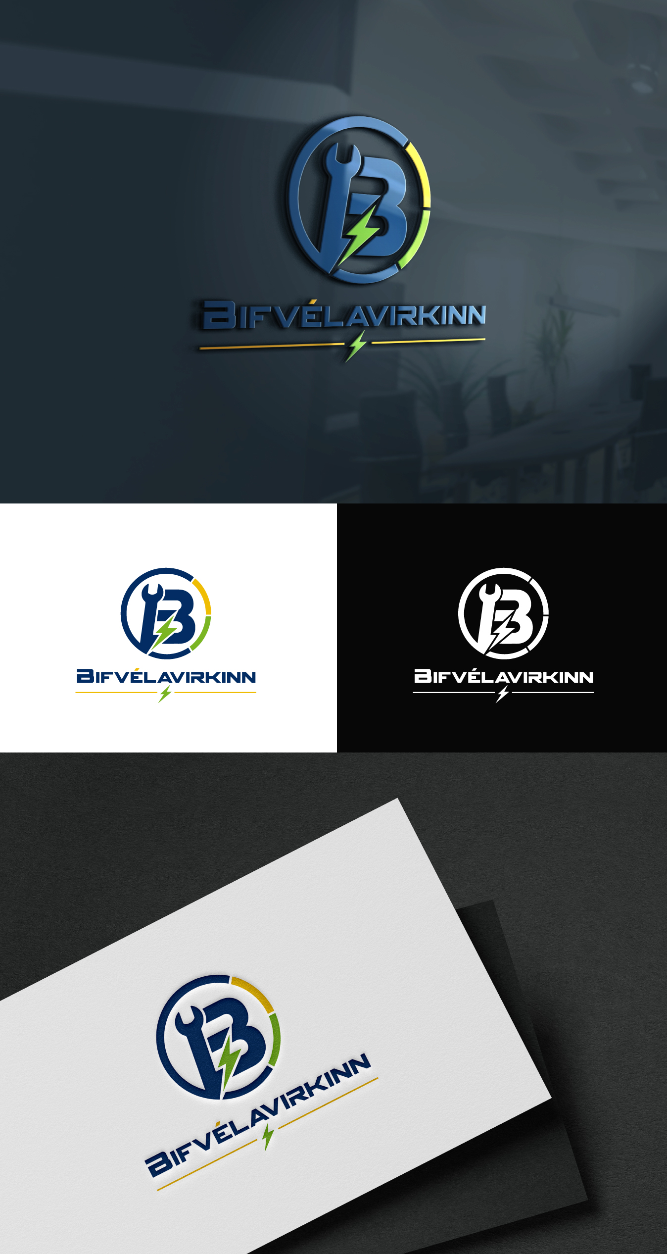 Diseño de Logo por Oliver_Design para Bifvélavirkinn ehf | Diseño #37567734
