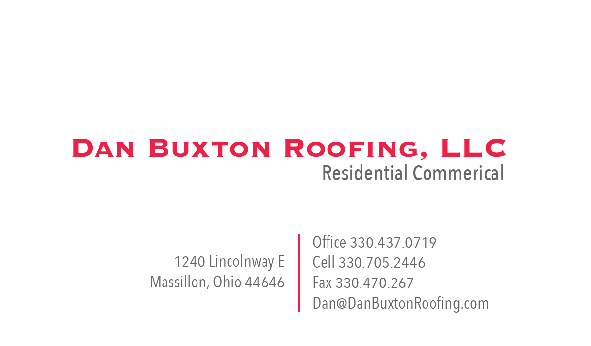 Business Card Design by father's workshop for Dan Buxton Roofing, LC | Design #3146113