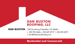 Diseño de Tarjeta de Presentación por kmgraphics para Dan Buxton Roofing, LC | Diseño #3139365