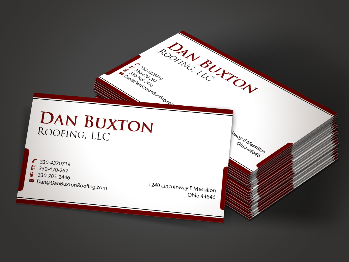 Design de Carte de Visite par Mon01 pour Dan Buxton Roofing, LC | Design #3119300
