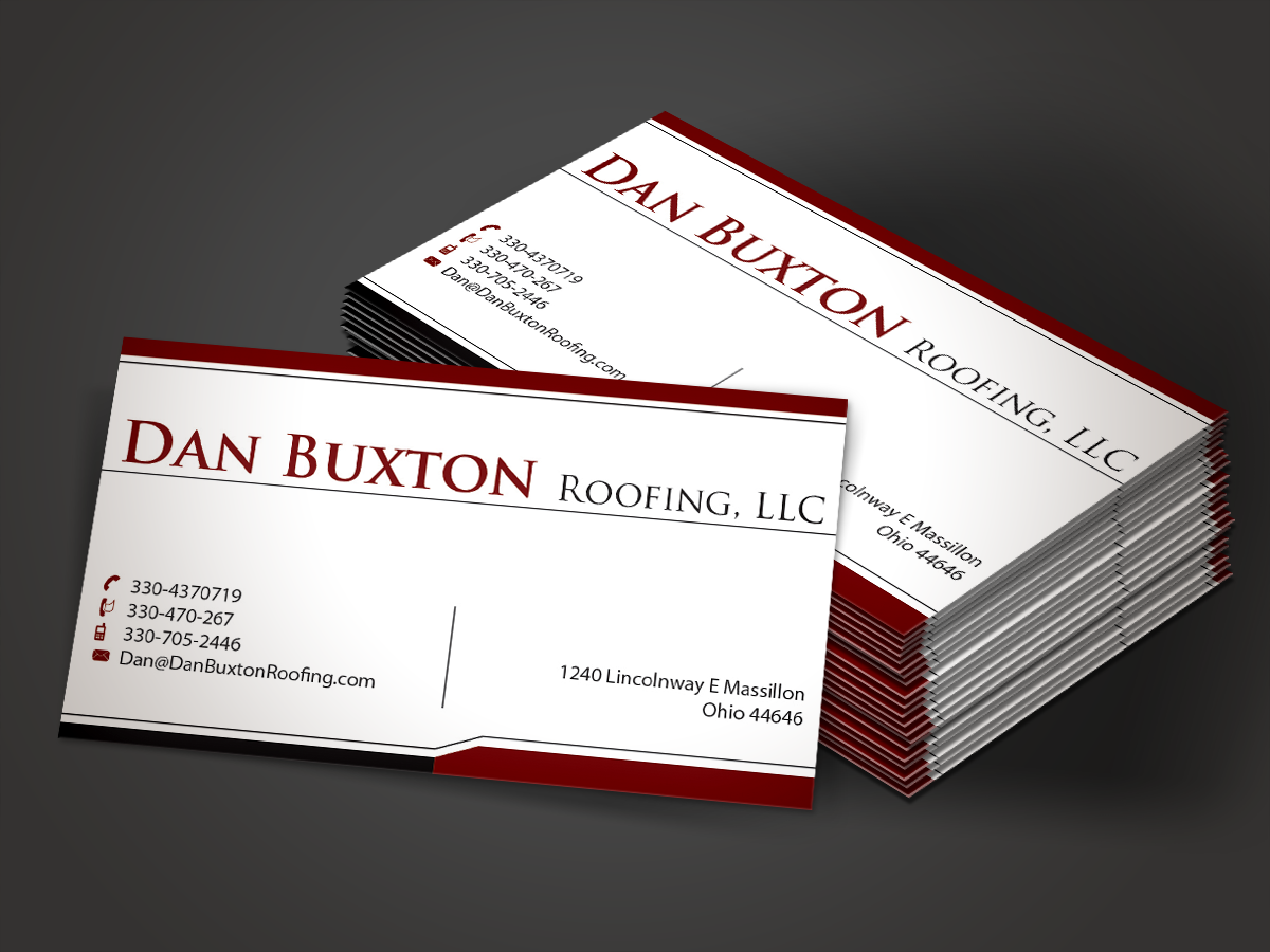 Design de Carte de Visite par Mon01 pour Dan Buxton Roofing, LC | Design #3119787