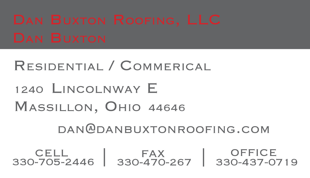Design de Carte de Visite par Achillies pour Dan Buxton Roofing, LC | Design #3118632