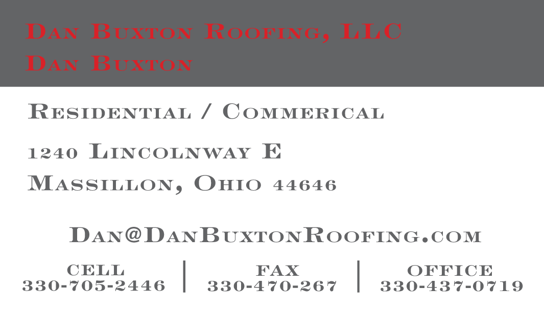 Business Card Design by Achillies for Dan Buxton Roofing, LC | Design #3118635