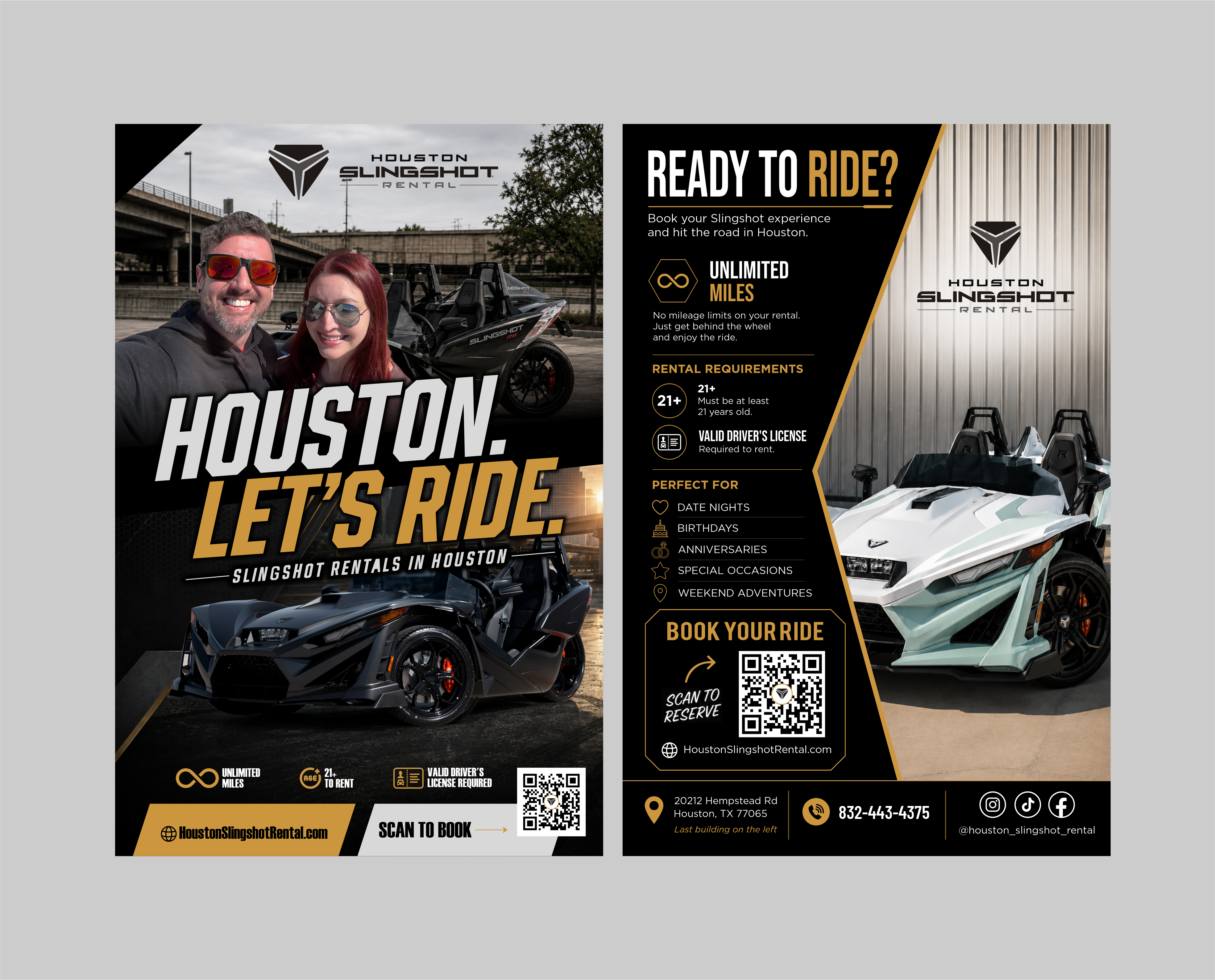 Flyer Design by Excellar Hub for Houston Slingshot Rental | Design #37591871