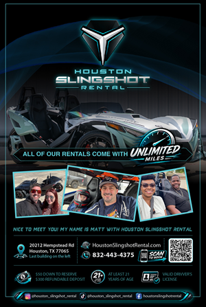 Flyer Design by Kira Graphics for Houston Slingshot Rental | Design #37575342