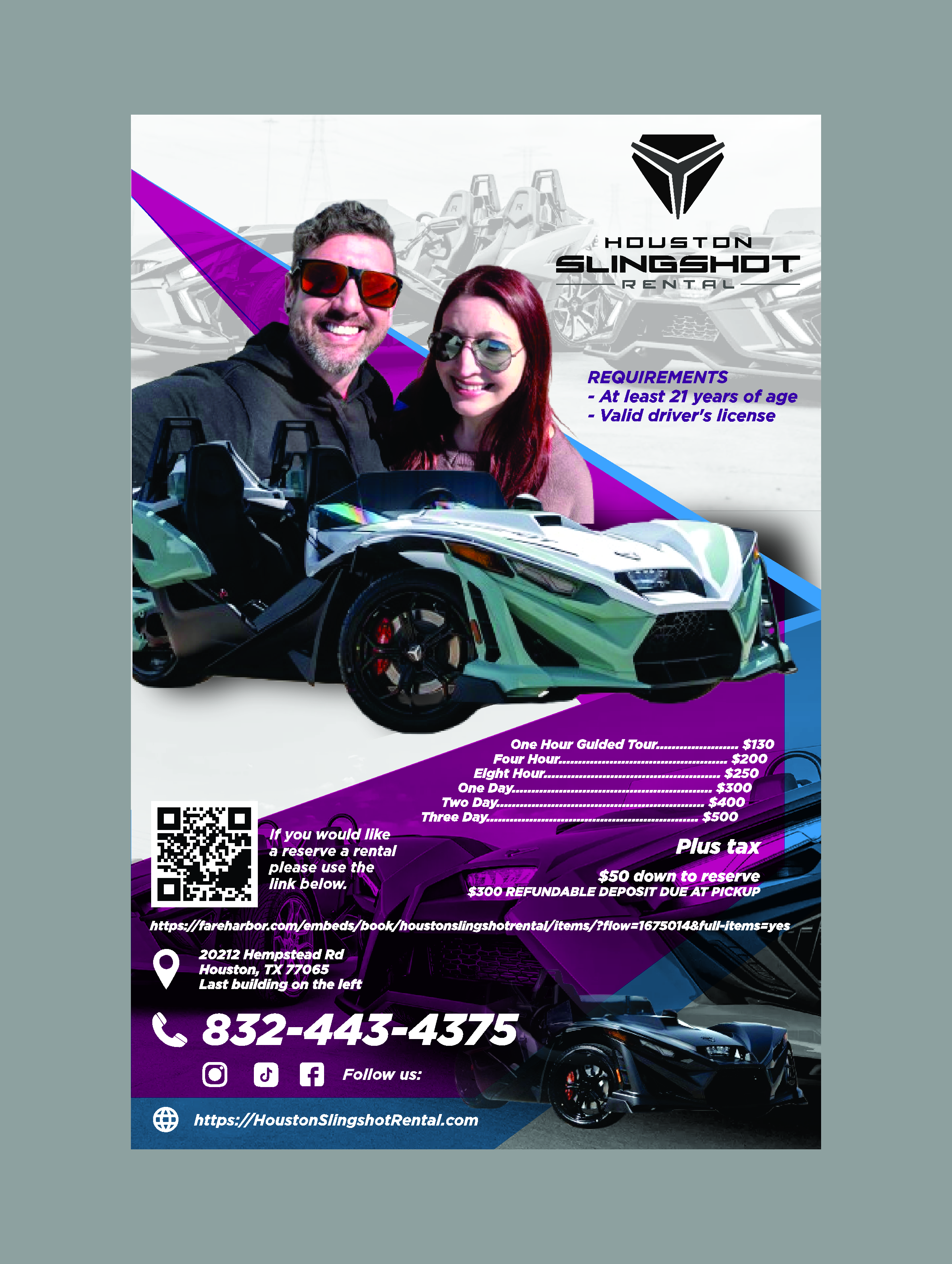 Flyer Design by Yash4 for Houston Slingshot Rental | Design #37582937