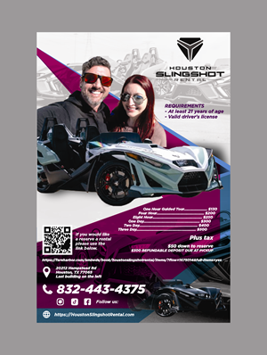 Flyer Design by Yash4 for Houston Slingshot Rental | Design: #37582937