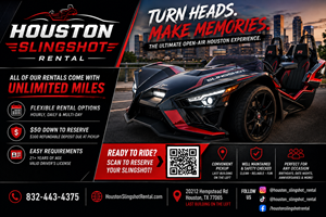 Flyer Design by Brian Ellis for Houston Slingshot Rental | Design: #37575355