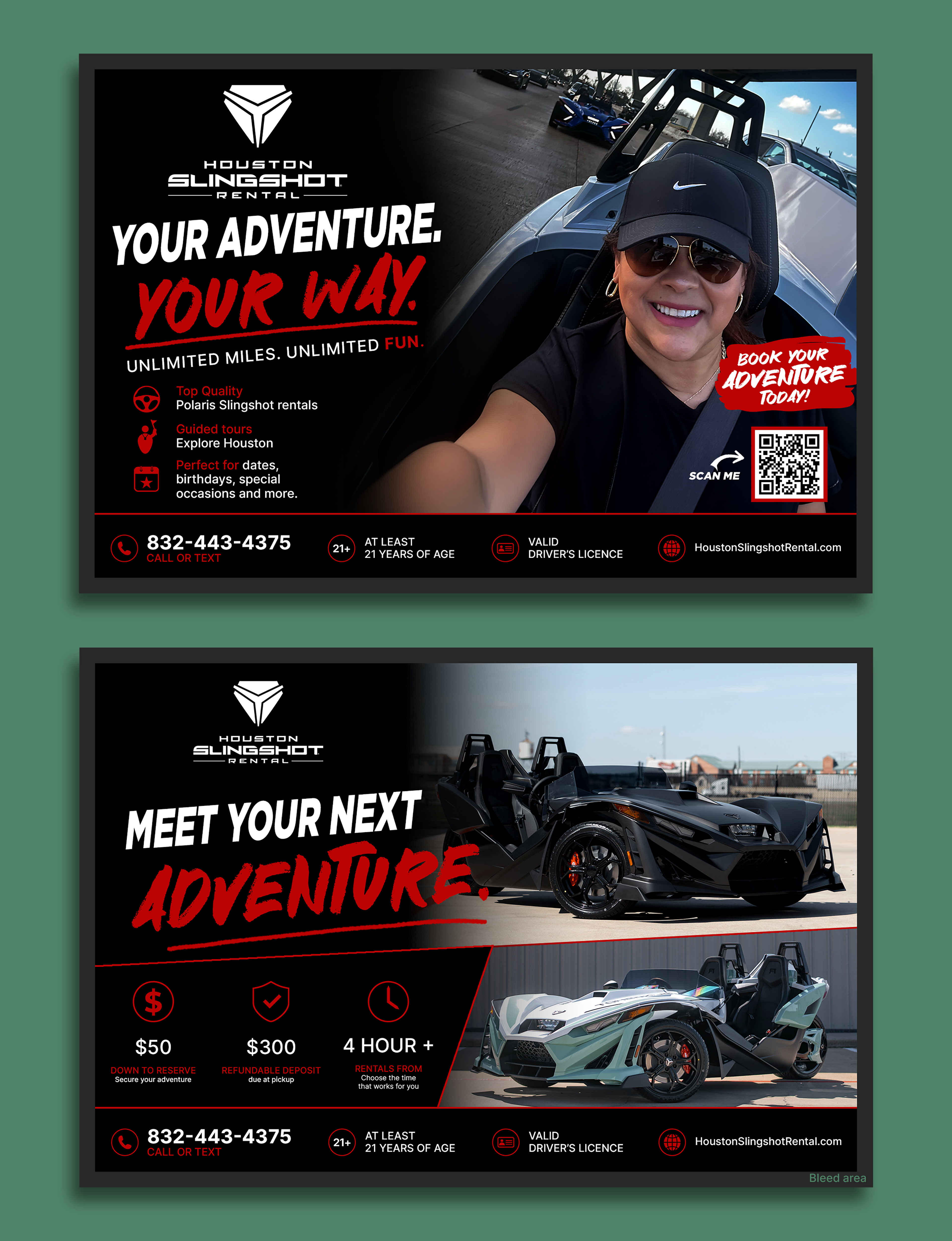 Flyer Design by Tod for Houston Slingshot Rental | Design #37581723