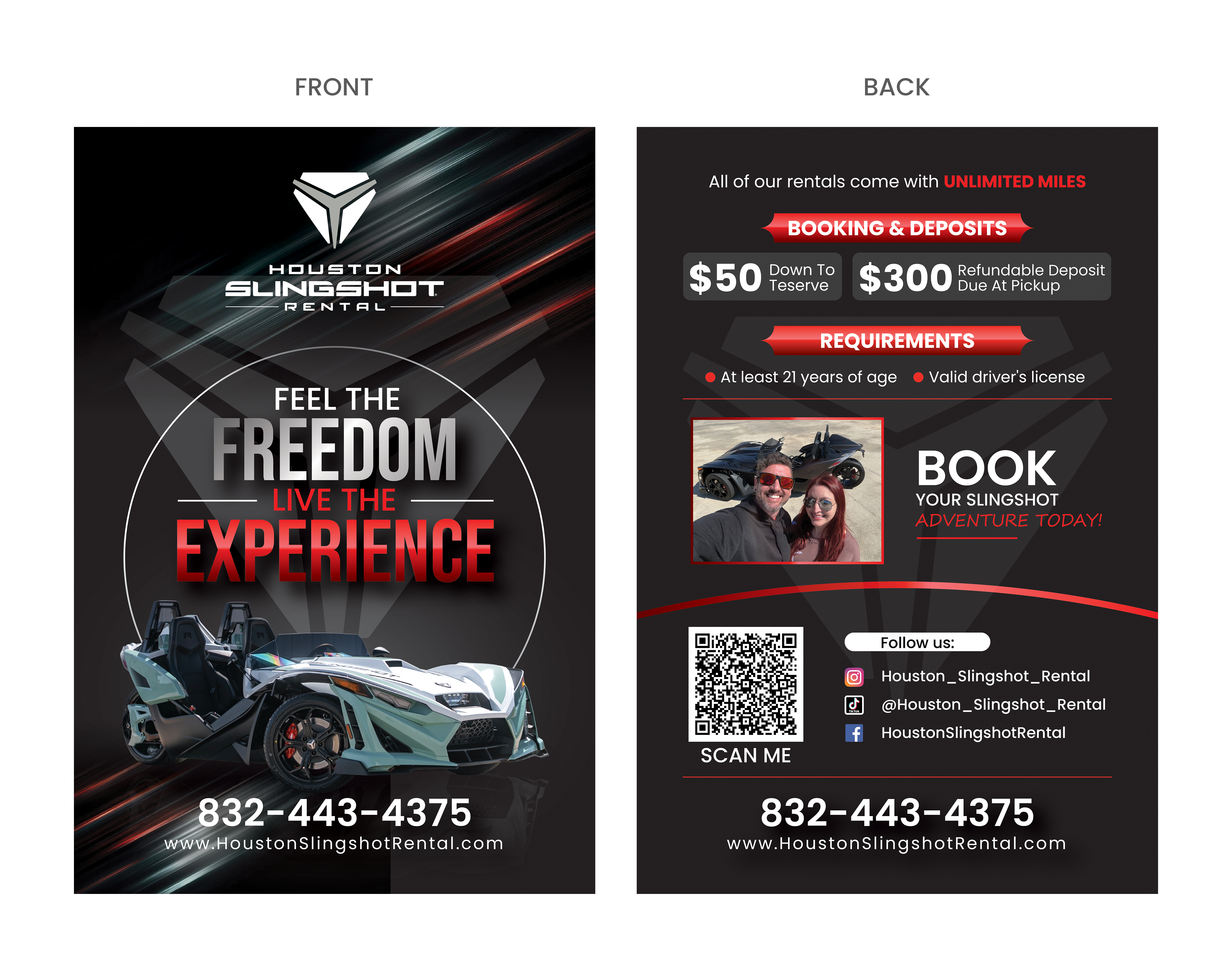 Flyer Design by Attractive D-Signs for Houston Slingshot Rental | Design #37594540