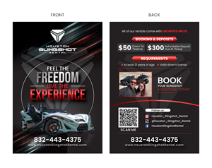 Flyer Design by Attractive D-Signs for Houston Slingshot Rental | Design: #37594540