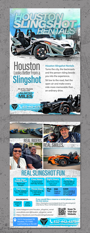 Flyer Design by raymark for Houston Slingshot Rental | Design: #37584457