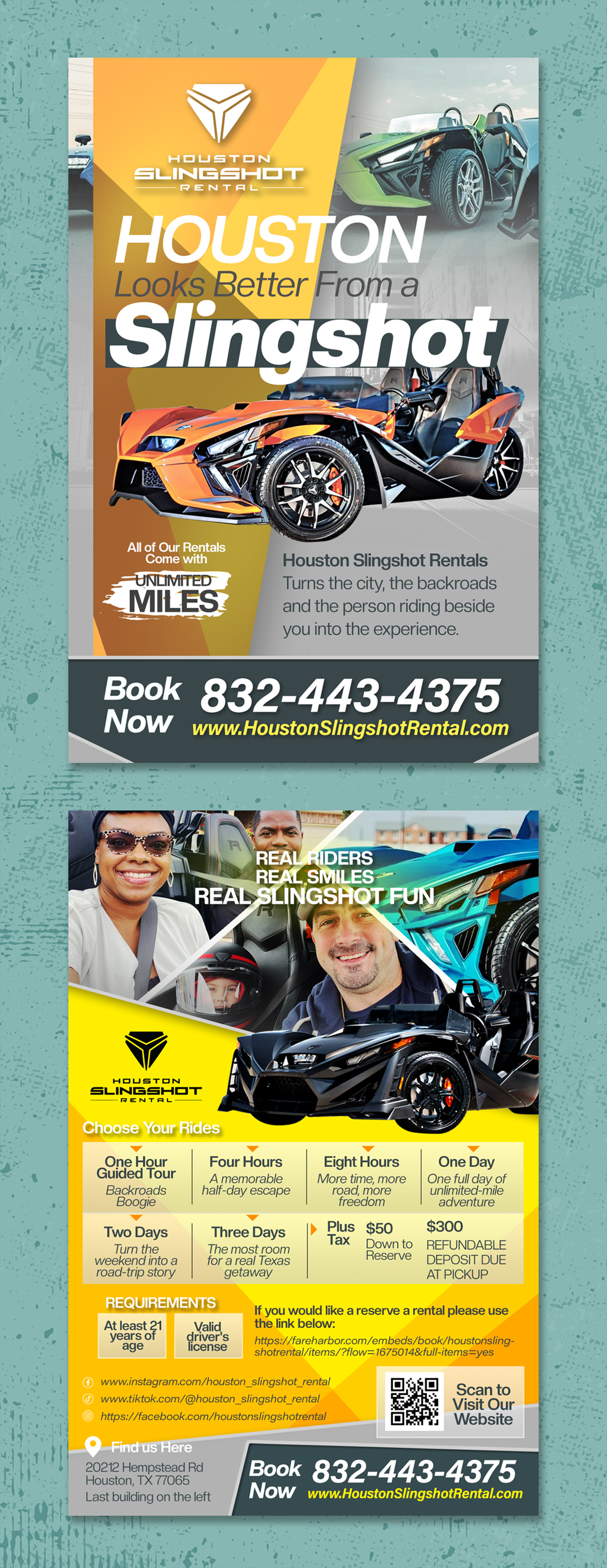 Flyer Design by raymark for Houston Slingshot Rental | Design #37586791