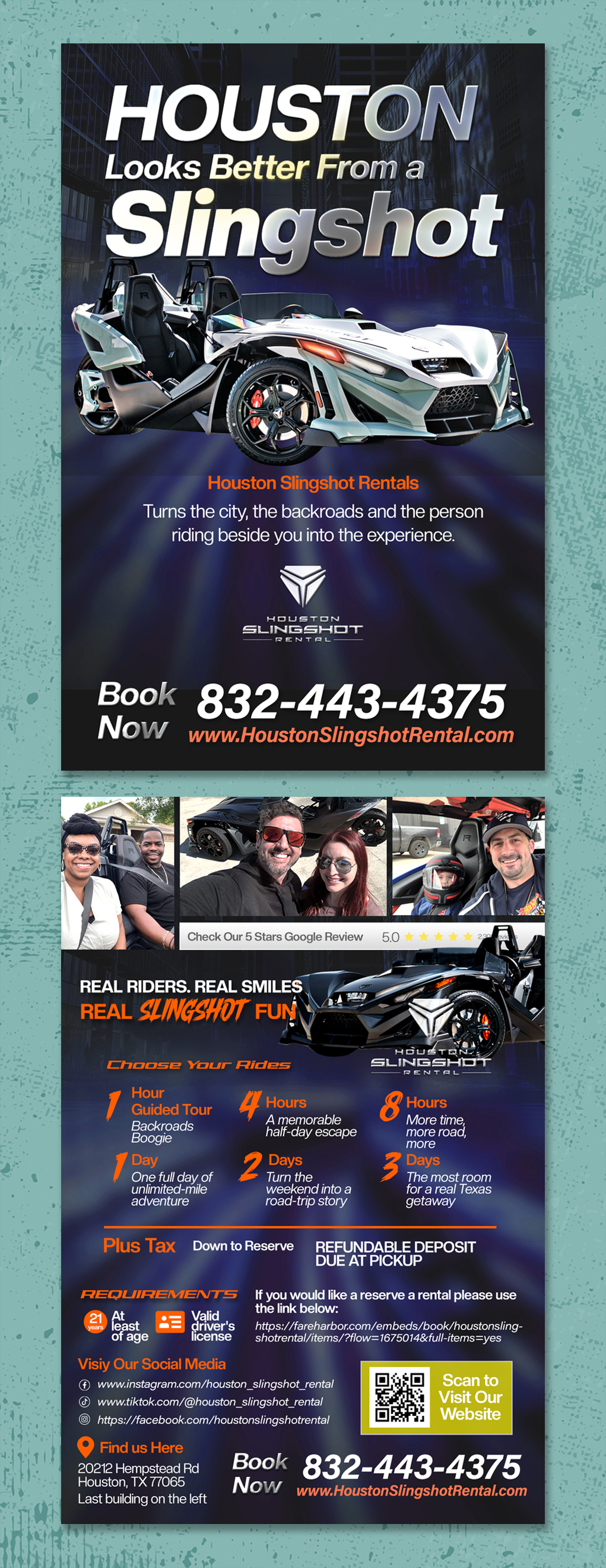 Flyer Design by raymark for Houston Slingshot Rental | Design #37589996