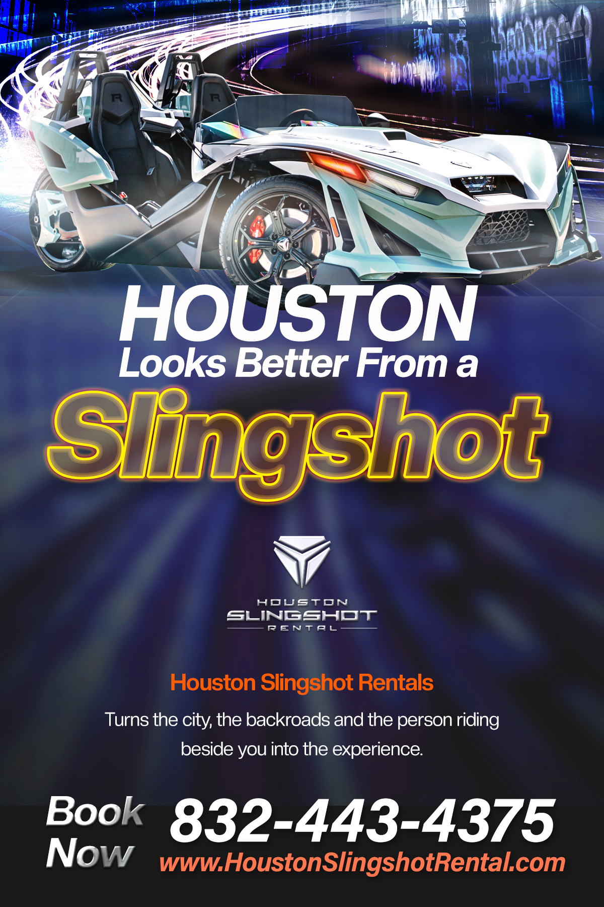 Flyer Design by raymark for Houston Slingshot Rental | Design #37592536