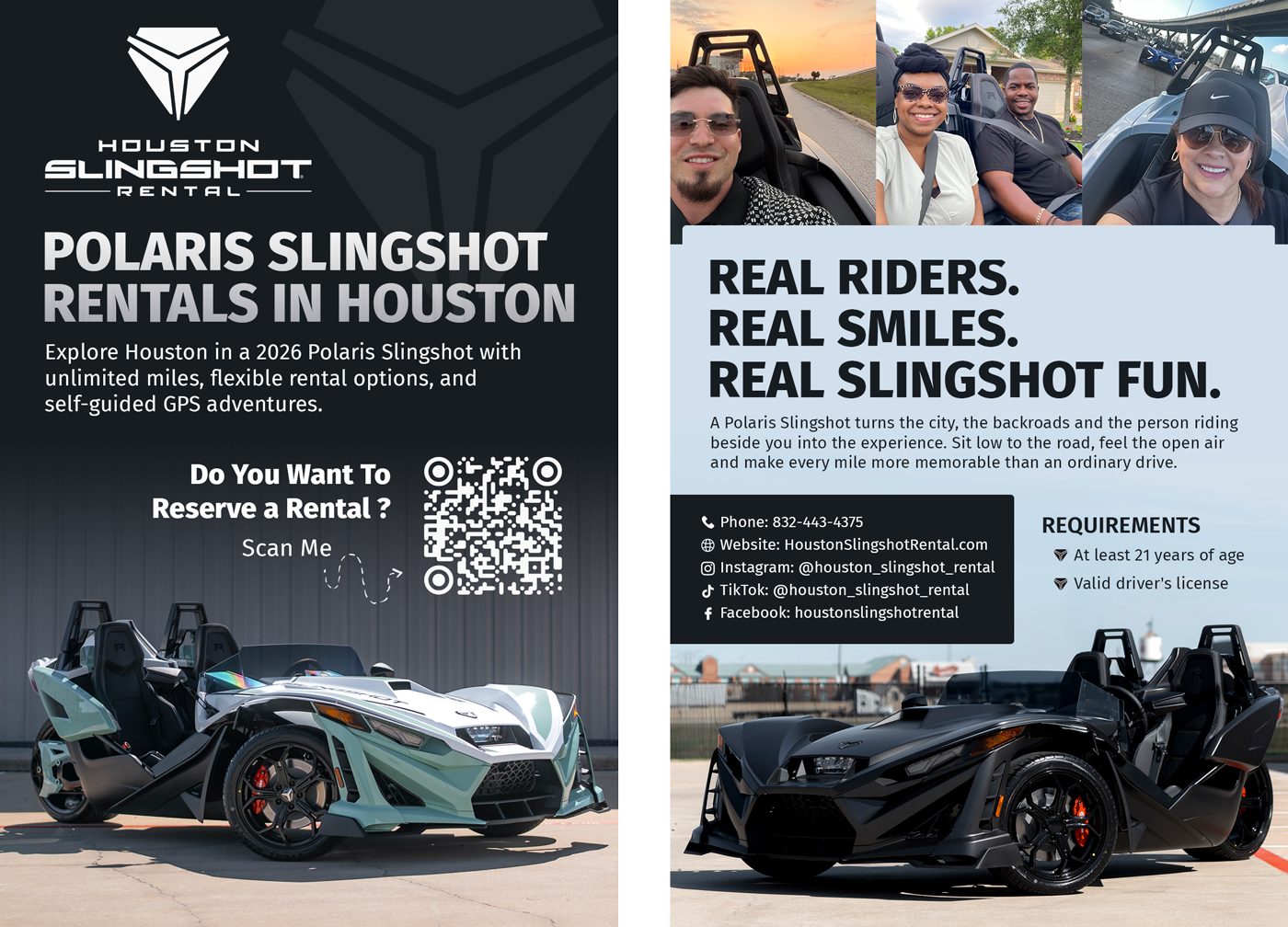 Flyer Design by karina Bertarione for Houston Slingshot Rental | Design #37588272