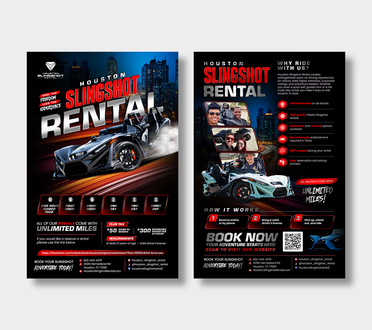 Flyer Design by debdesign for Houston Slingshot Rental | Design #37580088