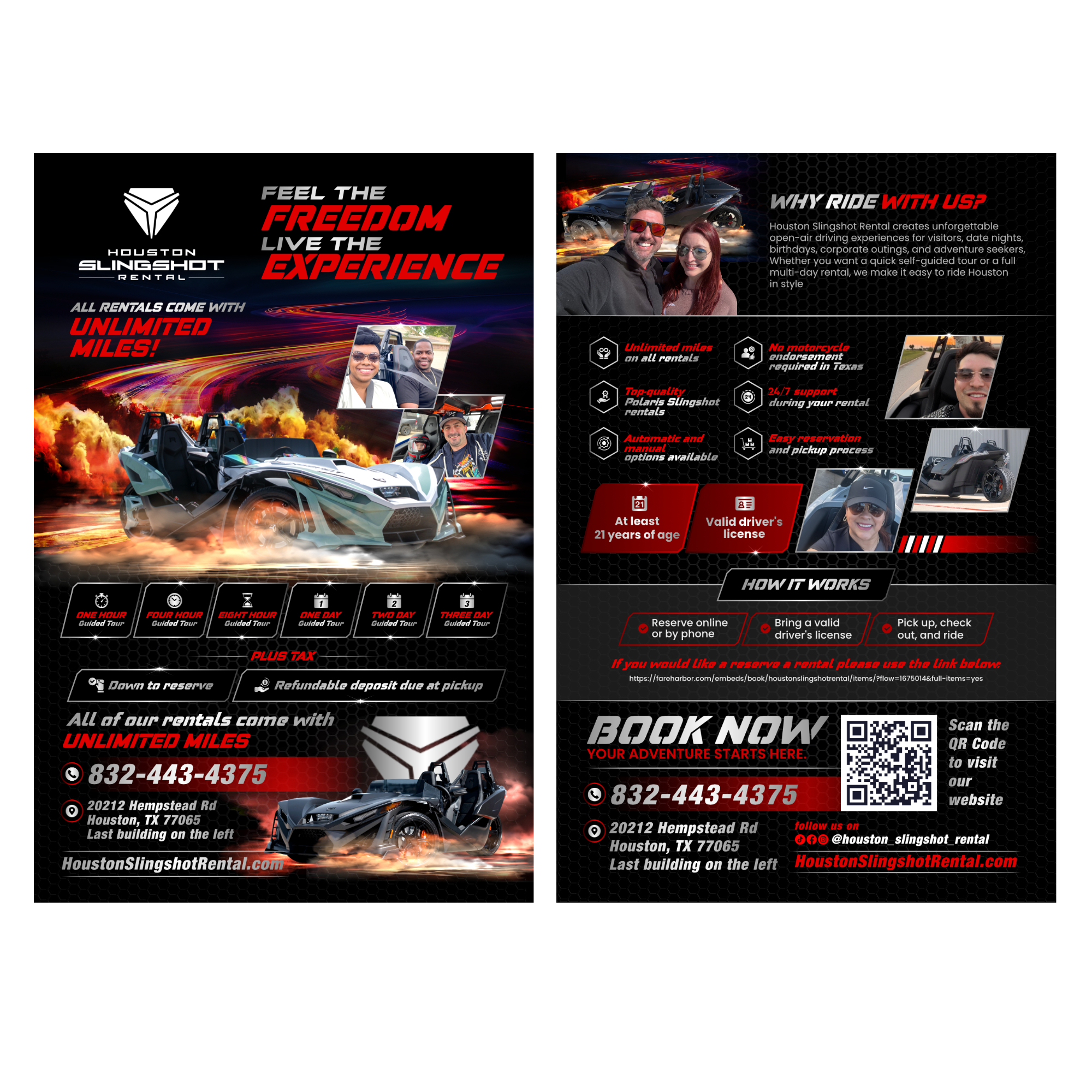 Flyer Design by debdesign for Houston Slingshot Rental | Design #37580192