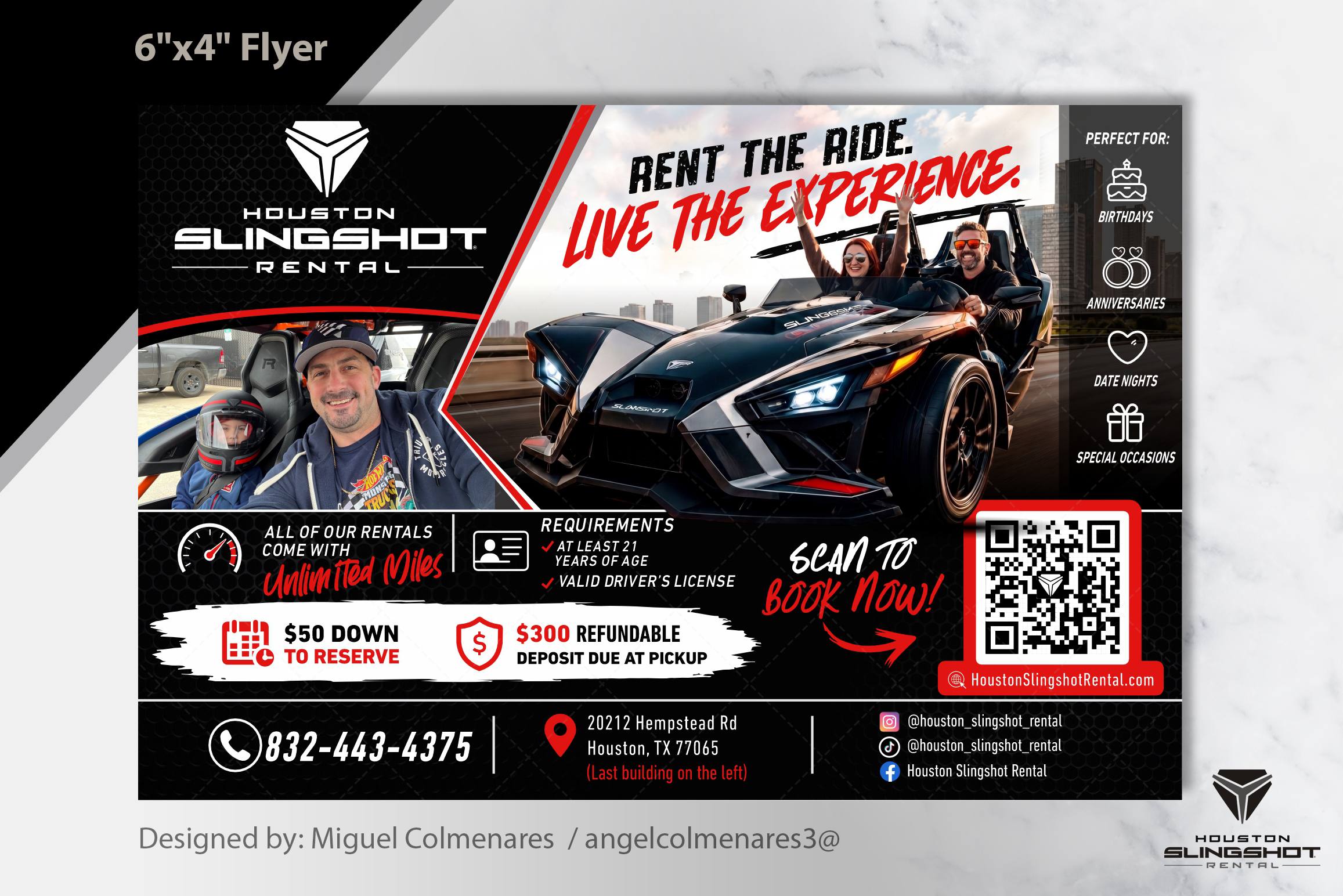 Flyer Design by angelcolmenares3 for Houston Slingshot Rental | Design #37585526