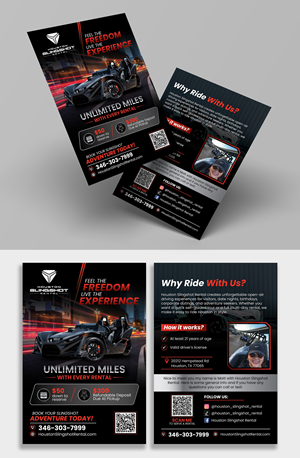Flyer Design by Impressive Designs for Houston Slingshot Rental | Design #37576935