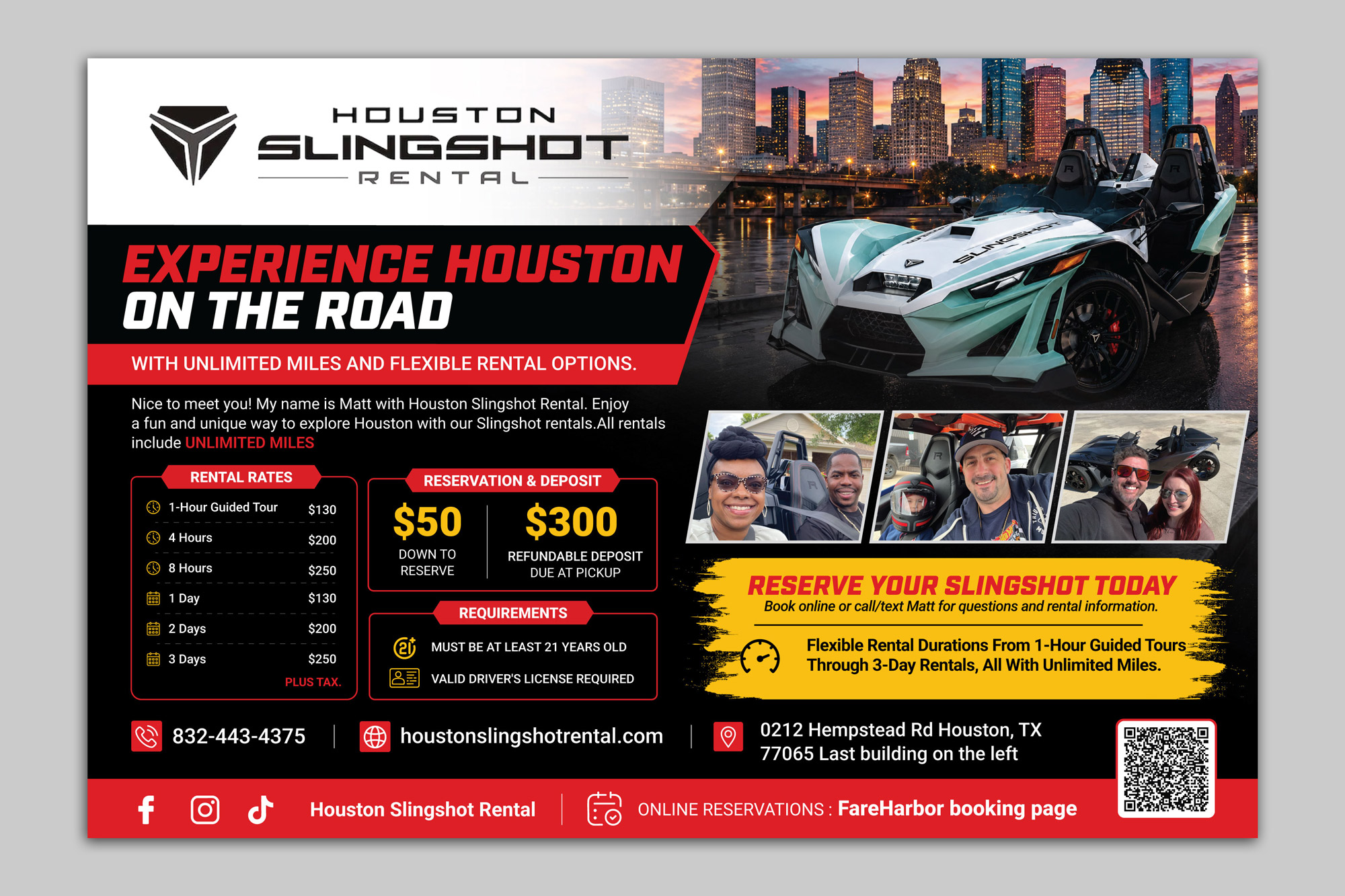 Flyer Design by vcreatived for Houston Slingshot Rental | Design #37579485