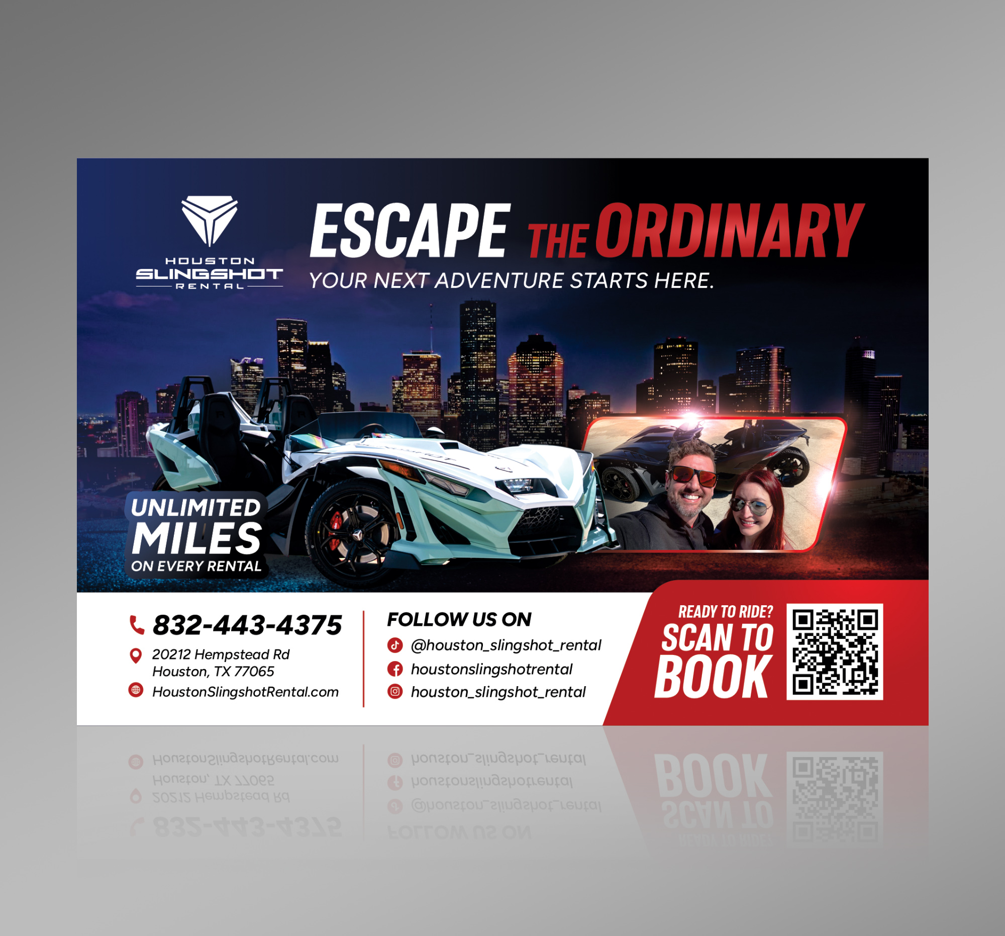 Flyer Design by Dzhafir for Houston Slingshot Rental | Design #37578654