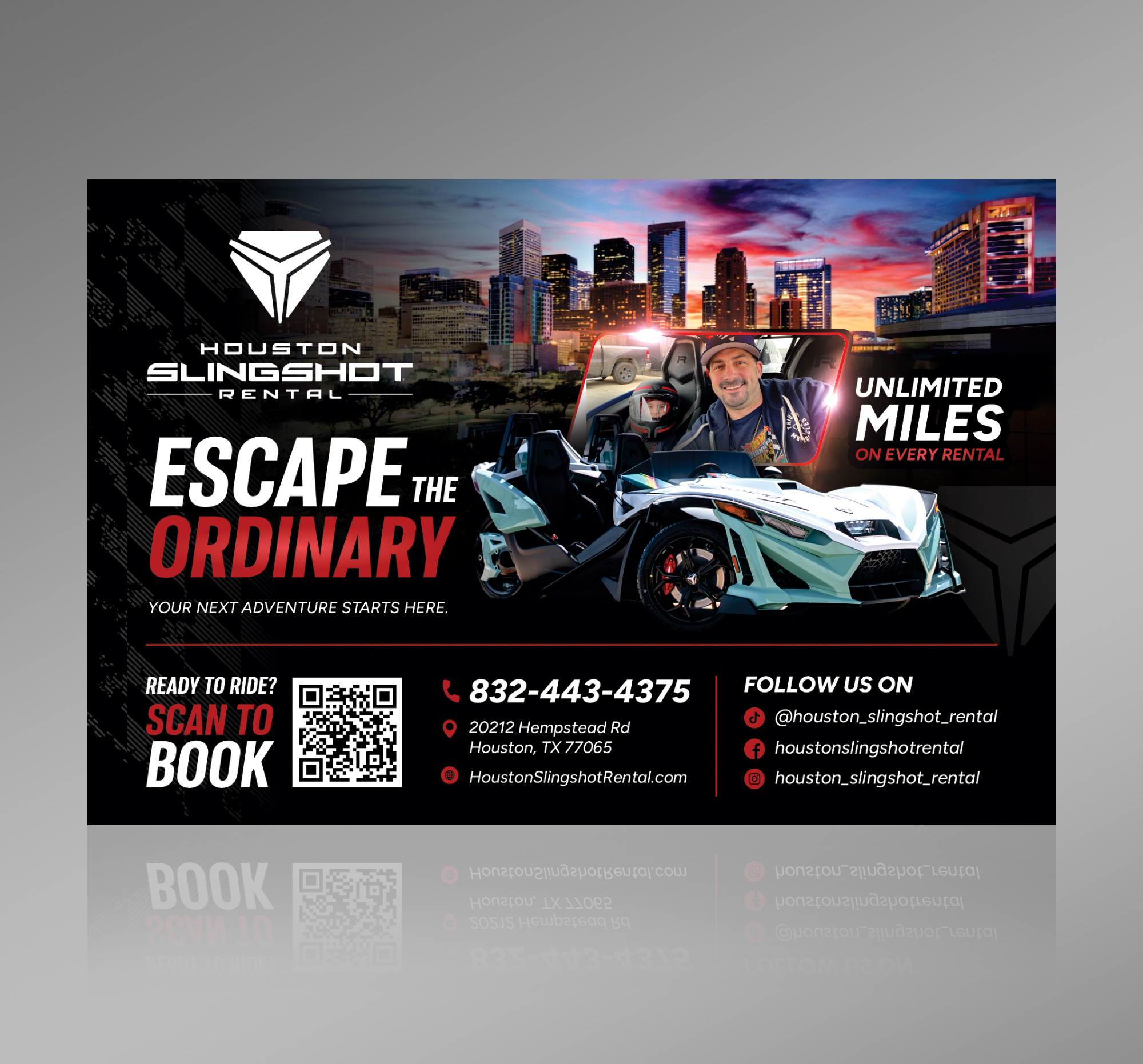 Flyer Design by Dzhafir for Houston Slingshot Rental | Design #37578656