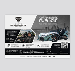 Flyer Design by DA. for Houston Slingshot Rental | Design: #37585519