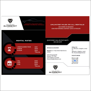 Flyer Design by Mansi for Houston Slingshot Rental | Design: #37574771