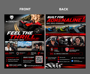 Flyer Design by partha 4 for Houston Slingshot Rental | Design: #37592342