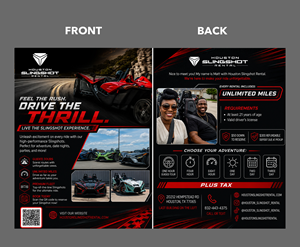Flyer Design by partha 4 for Houston Slingshot Rental | Design: #37592343