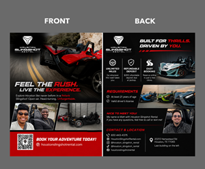 Flyer Design by partha 4 for Houston Slingshot Rental | Design: #37592344