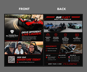 Flyer Design by partha 4 for Houston Slingshot Rental | Design: #37592346