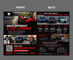 Flyer Design by partha 4 for Houston Slingshot Rental | Design: #37592348