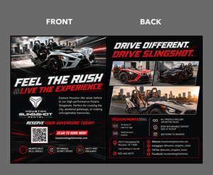Flyer Design by partha 4 for Houston Slingshot Rental | Design: #37592356