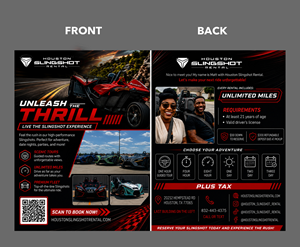Flyer Design by partha 4 for Houston Slingshot Rental | Design: #37592367